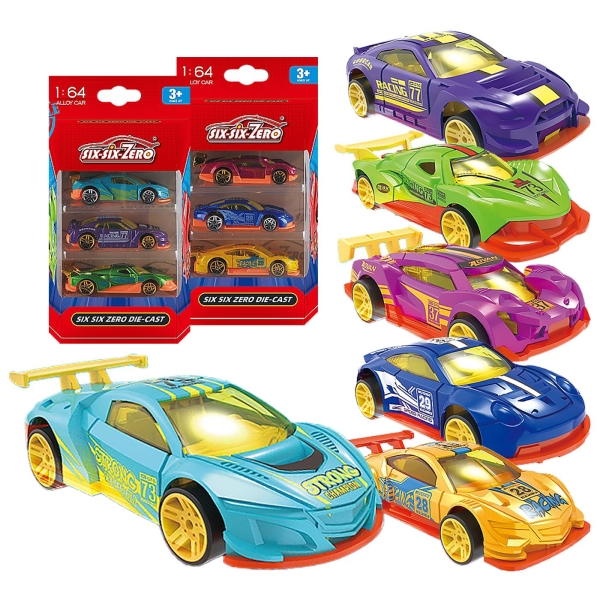 Σετ 3 Οχήματα die Cast Metal Free Wheels 19x10x3,5cm ToyMarkt 913628 - 1 τμχ