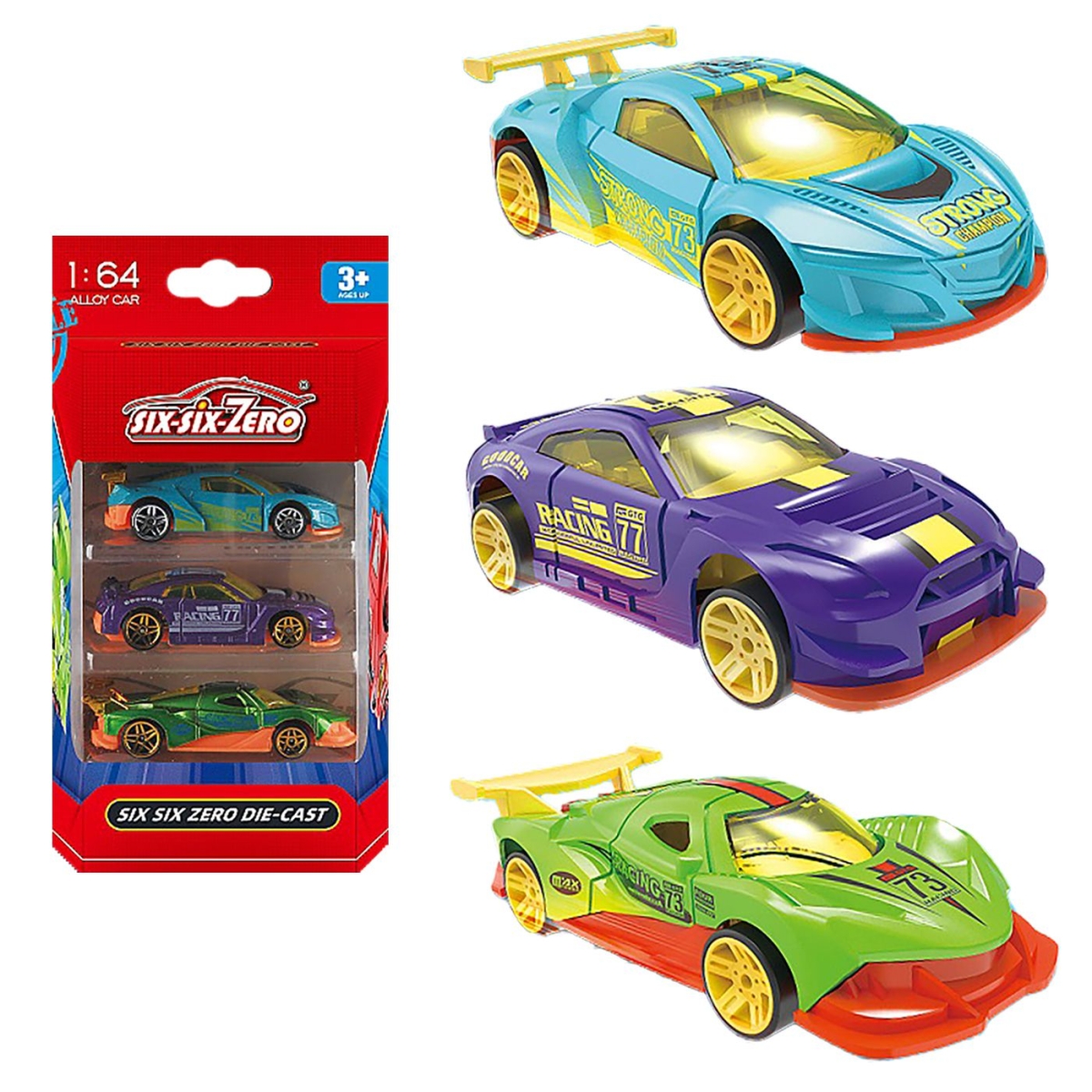 Σετ 3 Οχήματα die Cast Metal Free Wheels 19x10x3,5cm ToyMarkt 913628 - 1 τμχ - Image 2