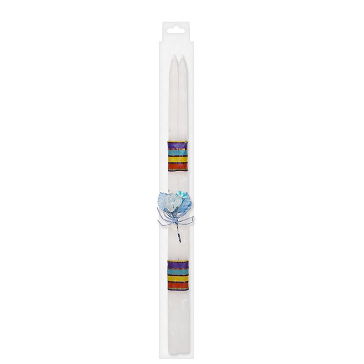 Πασχαλινές Λαμπάδες με Άνθη σετ 2τεμ 40cm Bunny's 931076 - Image 2
