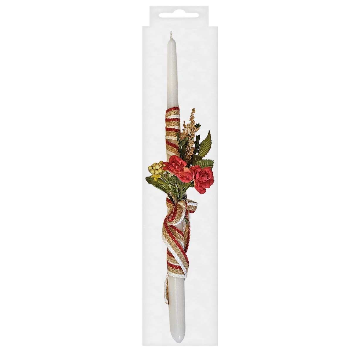 Πασχαλινή Λαμπάδα Ύφασμα Λουλούδι 36cm x ø2mm Bunny's 931982 - Image 2