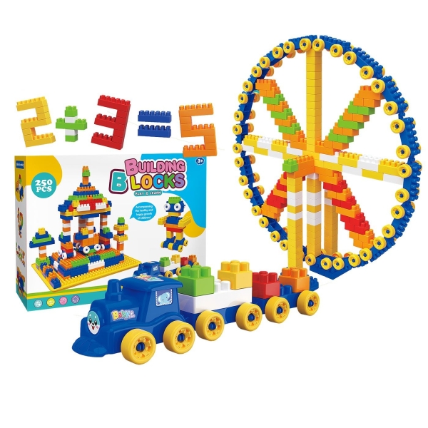 Τουβλάκια Κουτί 250τεμ. 3+ Ετών 29x22x7cm ToyMarkt 95452 - 1 τμχ
