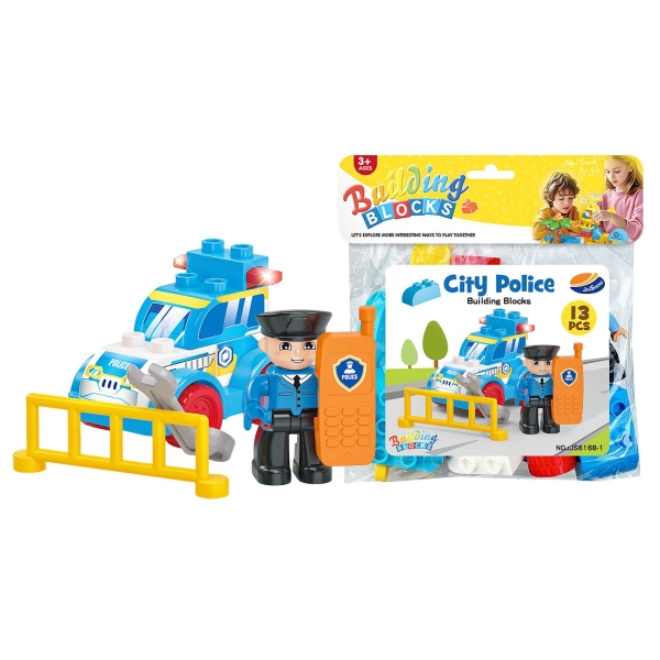 Τουβλάκια Αστυνομία 13τεμ. 3+ Ετών 22x19cm ToyMarkt 95455 - 1 τμχ