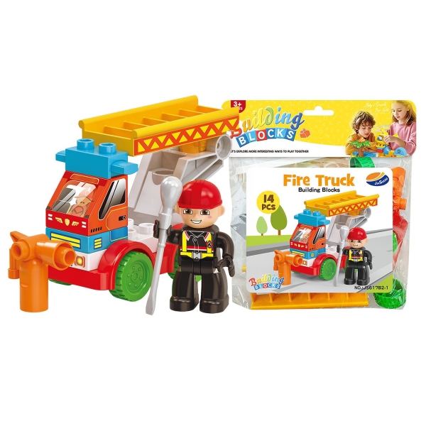 Τουβλάκια Πυροσβεστική 14τεμ. 3+ Ετών 22x19cm ToyMarkt 95457 - 1 τμχ