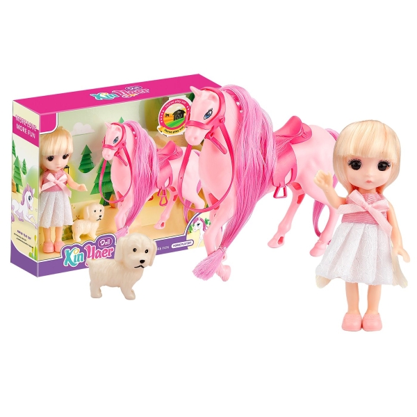 Κούκλα 15cm & Άλογο 14cm 26x20x6cm ToyMarkt 98262 - 1 τμχ