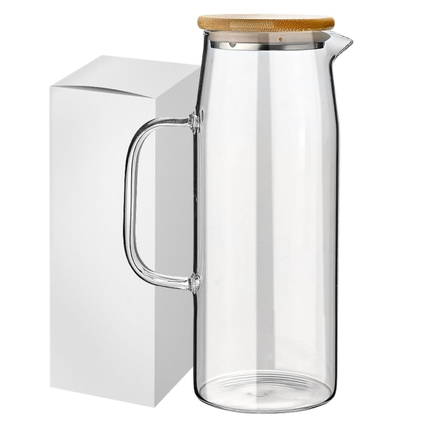 Κανάτα Borosilicate με Bamboo 1lt Homie 1002189 - 1 τμχ
