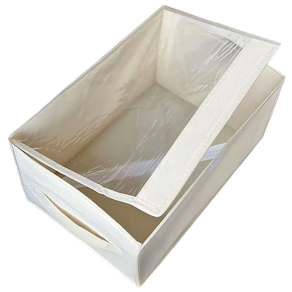 Υφασμάτινο Κουτί με Διάφανο Καπάκι 55x32x25cm Homie 1011180 - 1 τμχ
