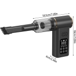 Ασύρματη Φορητή Αντλία Αέρα & Ηλεκτρική Σκούπα Αυτοκινήτου 5 Σε 1 Με Ψηφιακό Μανόμετρο Και LED HB-805 - Image 7