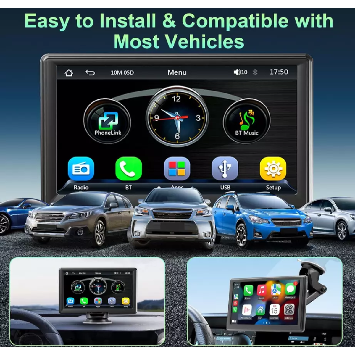 Ασύρματη οθόνη αφής 7'' με Apple CarPlay και Android Auto - Image 3