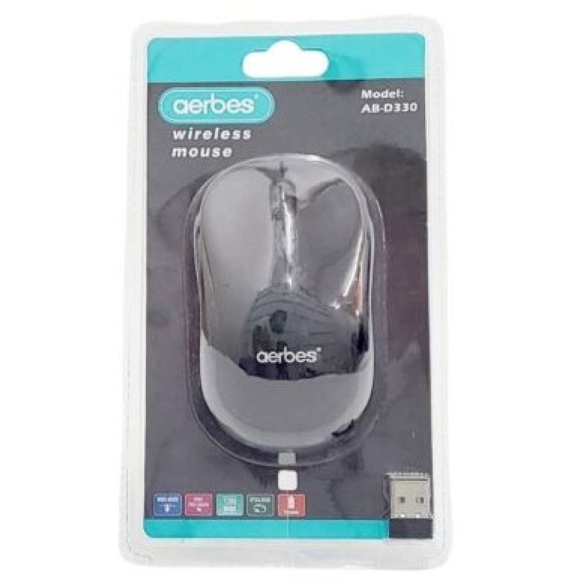 Ασύρματο Ποντίκι 1200 DPI Με USB Δέκτη Aerbes AB-D330 - Image 4