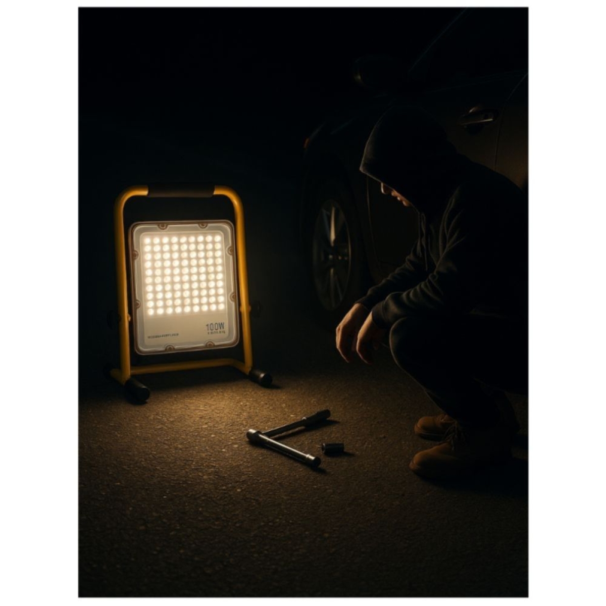 Ασύρματος LED Προβολέας Εργασίας 200W Επαναφορτιζόμενος