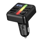 Bluetooth FM Transmitter HOCO E89 45W με USB-A & USB-C PD 30W, Bluetooth 5.4 - Μαύρο