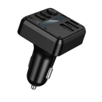 Bluetooth FM Transmitter HOCO E89 45W με USB-A & USB-C PD 30W, Bluetooth 5.4 - Μαύρο