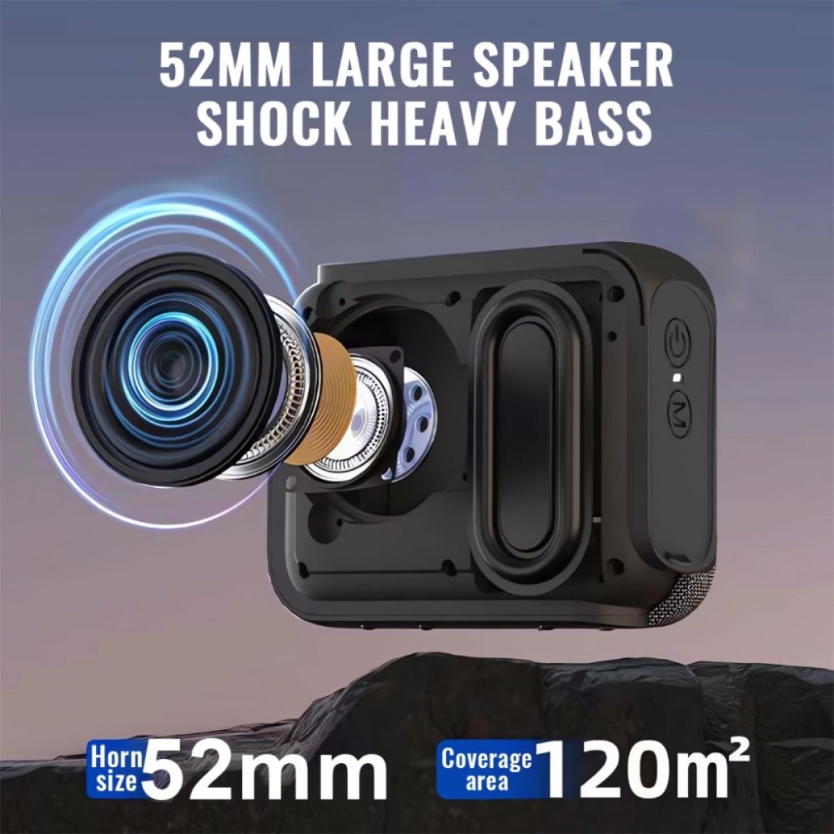 Bluetooth Ηχείο KIMISO KMS-M15 Mini Subwoofer | FM, USB, TF, TWS