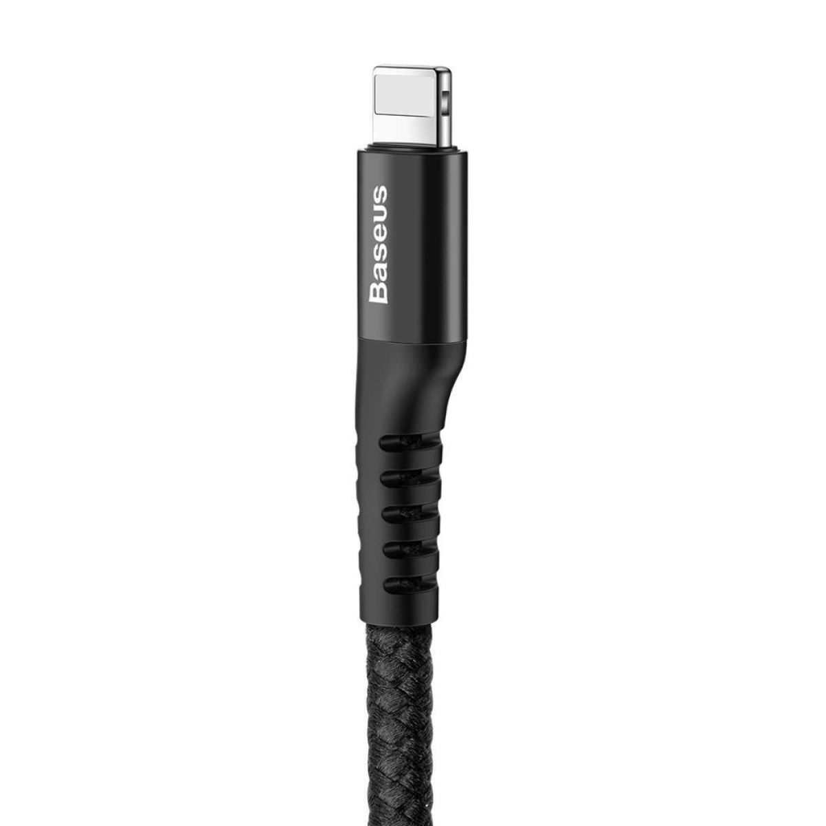 Baseus Καλώδιο Φόρτισης USB-A σε Lightning 2A Fish Eye Braided/Spiral Μαύρο 1m CALSR-01 - Image 2