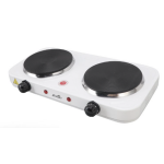 Επιτραπέζια Εστία Εμαγιέ Διπλή Λευκή 2000W D.World DW-01106