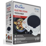 Επιτραπέζια Εστία Εμαγιέ Μονή Λευκή 1500W D.World DW-01105 - Image 2