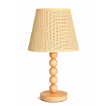 Eπιτραπέζιο Διακοσμητικό Φωτιστικό 43cm Με Ξύλινη Βάση & Αμπαζούρ