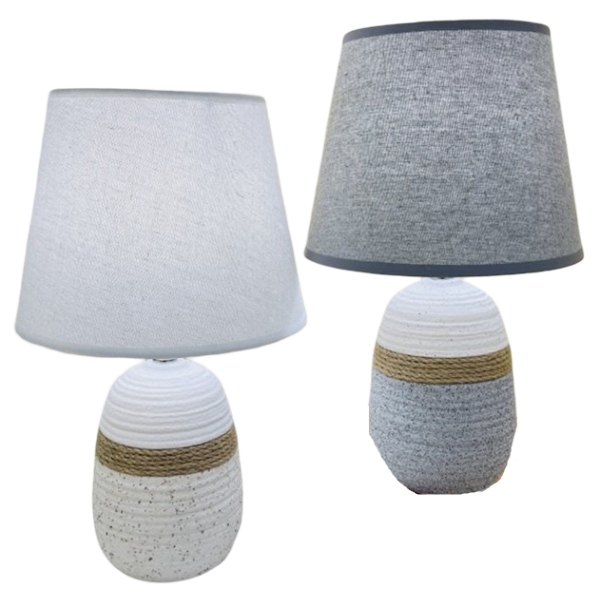 Eπιτραπέζιο Διακοσμητικό Φωτιστικό Κεραμικό με Αμπαζούρ 32 cm