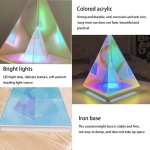 Επιτραπέζιο Φωτιστικό 3D Πυραμίδα LED με Πολύχρωμο RGB Φωτισμό 28702 - Image 6