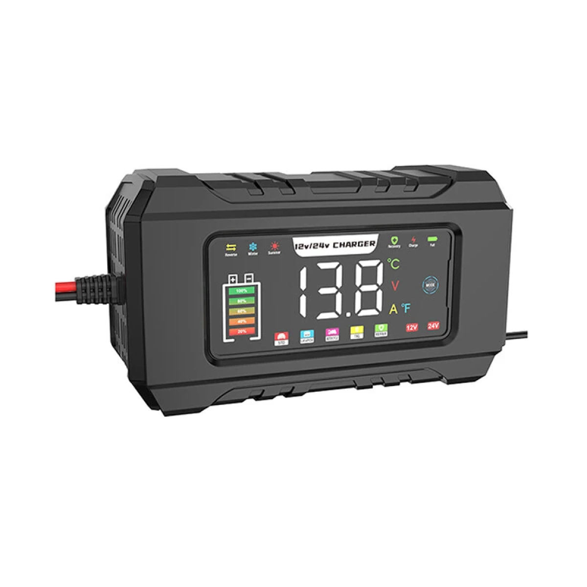 Έξυπνος Φορτιστής Μπαταρίας 12V / 24V 15A / 8A D.World DW-12031 - Image 2
