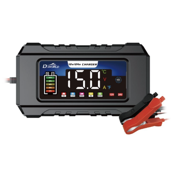 Έξυπνος Φορτιστής Μπαταρίας 12V / 24V 15A / 8A D.World DW-12031