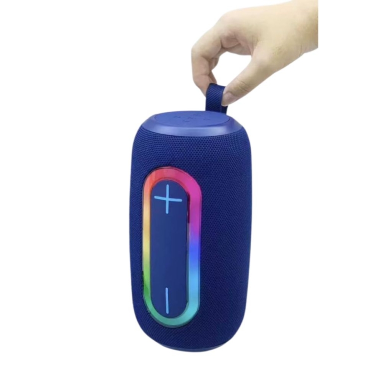 Φορητό Ηχείο Bluetooth BS-27 10W με RGB Φωτισμό & Karaoke – USB/TF/FM, Μπλε