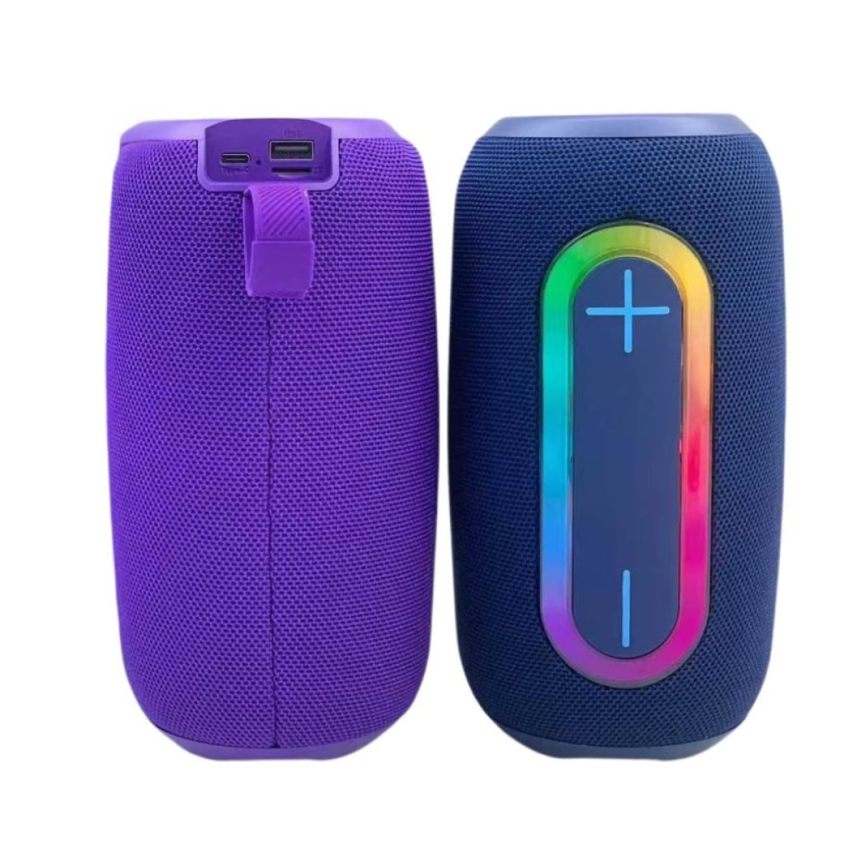 Φορητό Ηχείο Bluetooth BS-27 10W με RGB Φωτισμό & Karaoke – USB/TF/FM, Μπλε