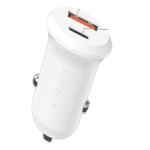 Φορτιστής Αναπτήρα Αυτοκινήτου 30W USB & Type-C Λευκός Ezra CR71