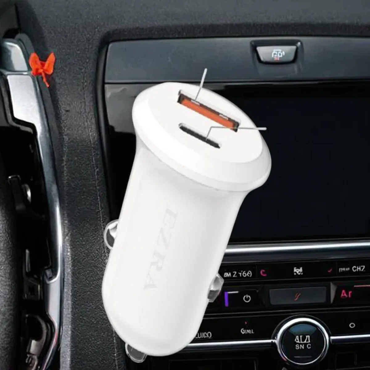 Φορτιστής Αναπτήρα Αυτοκινήτου 30W USB & Type-C Λευκός Ezra CR71 - Image 2