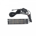 Φωτισμός Εσωτερικού Χώρου Αυτοκινήτου 9LED RGB Σετ 4 Τεμάχια 6W 12V Aerbes AB-Q529 - Image 2
