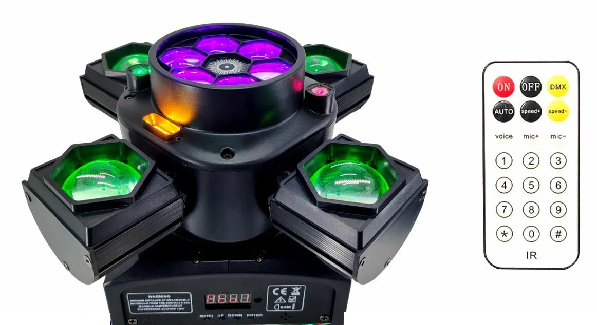 Φωτορυθμικό Led Με Ρομποτική Κεφαλή Rgb Multi-Effects Με Τηλεχειριστήριο