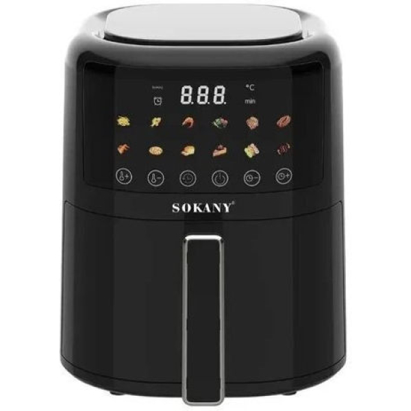 Φριτέζα Αέρος 5L 1400W Με Οθόνη Αφής Και 12 Προγράμματα Sokany SK-10083