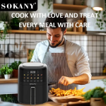 Φριτέζα Αέρος 5L 1400W Με Οθόνη Αφής Και 12 Προγράμματα Sokany SK-10083 - Image 2