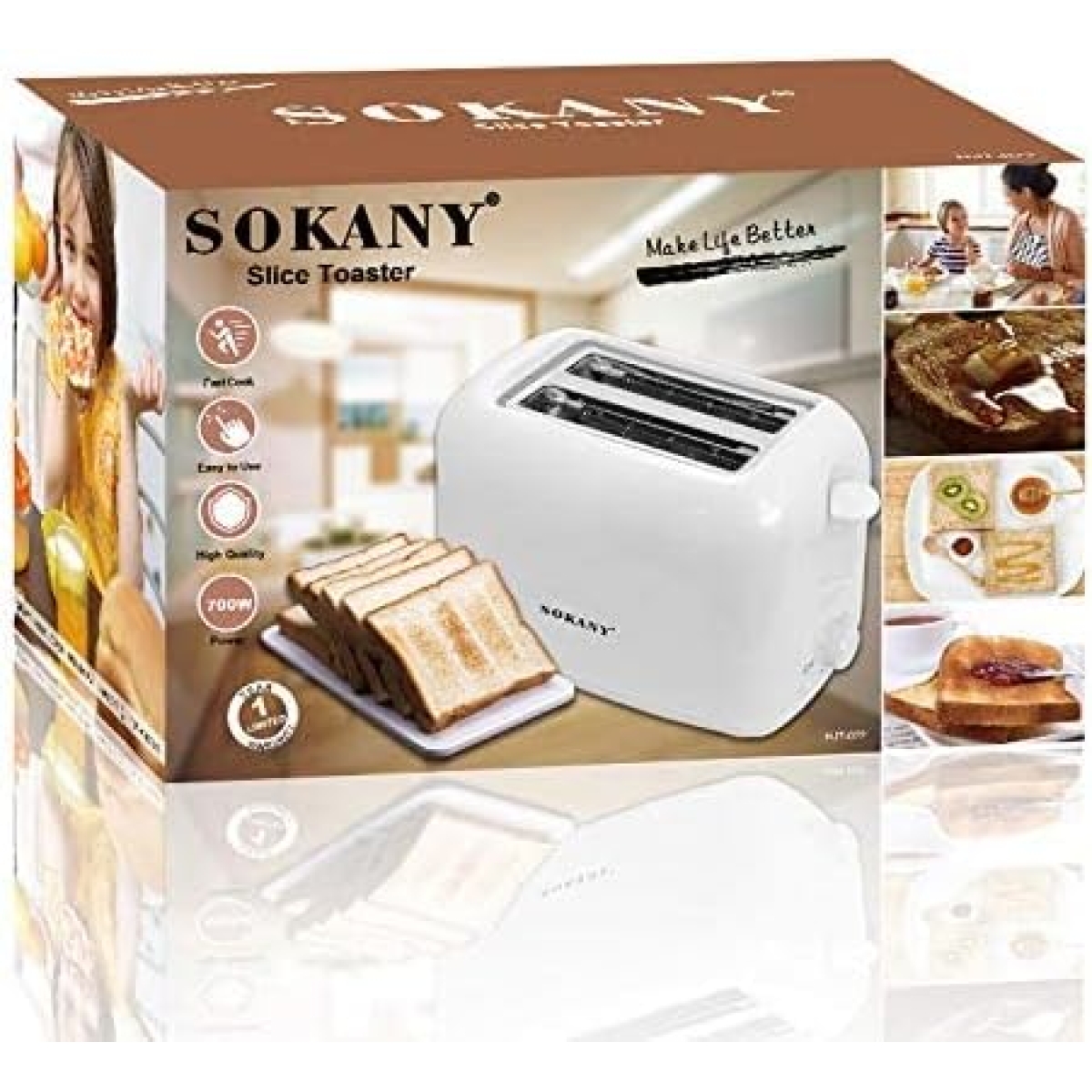 Φρυγανιέρα 2 Θέσεων 700W Με 6 Ρυθμίσεις Sokany HJT-022 - Image 5