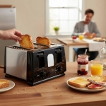 Φρυγανιέρα 4 Θέσεων 1300W Ανοξείδωτη Slivers Criest 318 - Image 2