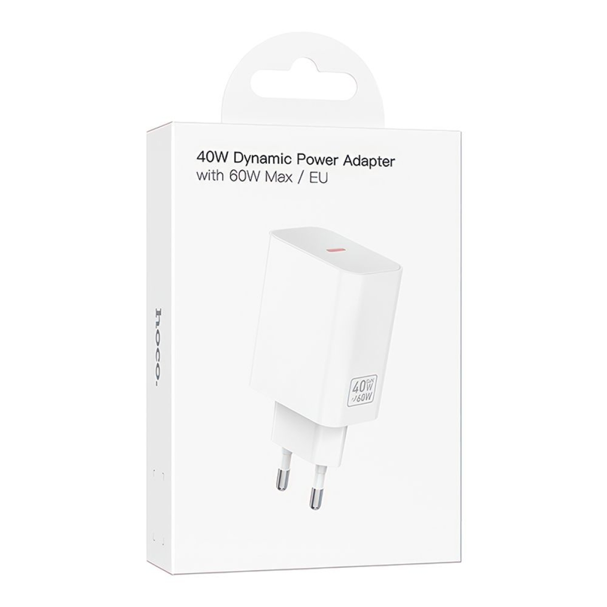 HOCO C162A Φορτιστής Τοίχου USB-C 40W PD με Γρήγορη Φόρτιση – Λευκό