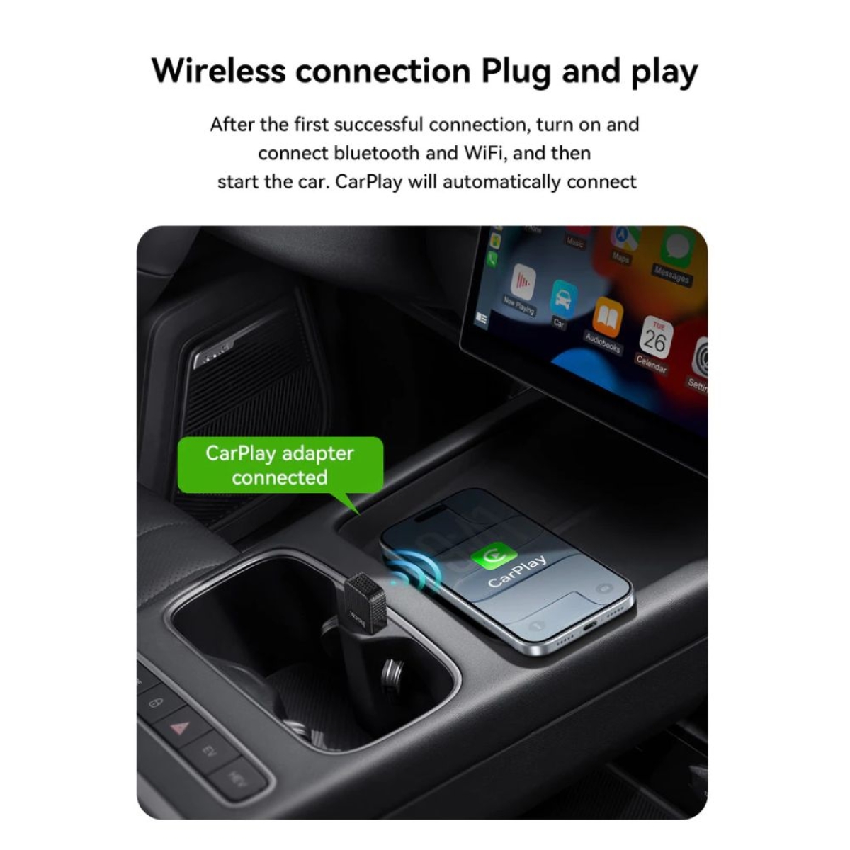 Hoco HU3 Wireless CarPlay Adapter USB A / USB C HU3