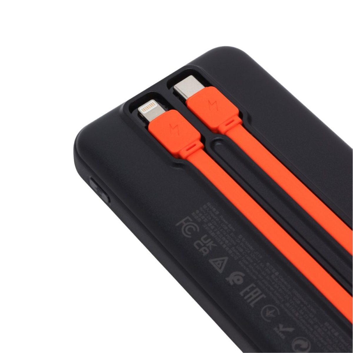 HOCO J119 Power Bank 10000mAh με Γρήγορη Φόρτιση 22.5W & PD 20W, Ενσωματωμένα Καλώδια και LED Οθόνη – Μαύρο
