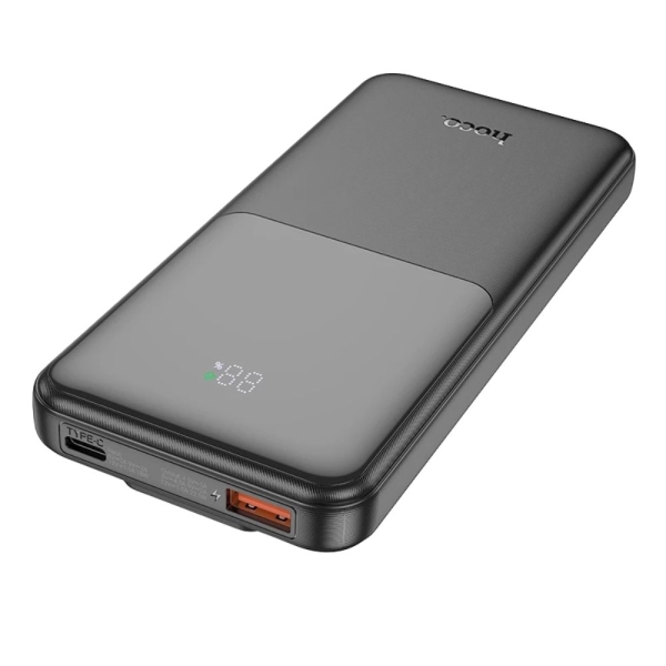 HOCO J119 Power Bank 10000mAh με Γρήγορη Φόρτιση 22.5W & PD 20W, Ενσωματωμένα Καλώδια και LED Οθόνη – Μαύρο