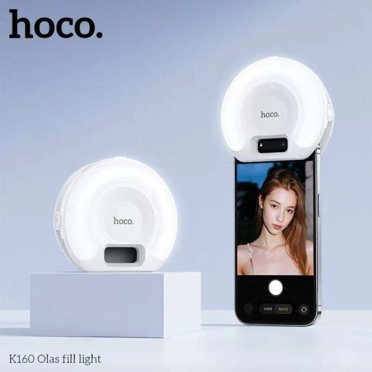 HOCO K160 Clip-On LED Fill Light για Live Streaming, Selfie & Video
