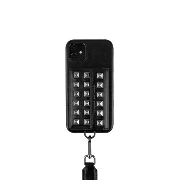 IDEAL OF SWEDEN θήκη λαιμού Statement iPhone 11/XR Dawn Black Studs IDSPNAW21-I1961-363