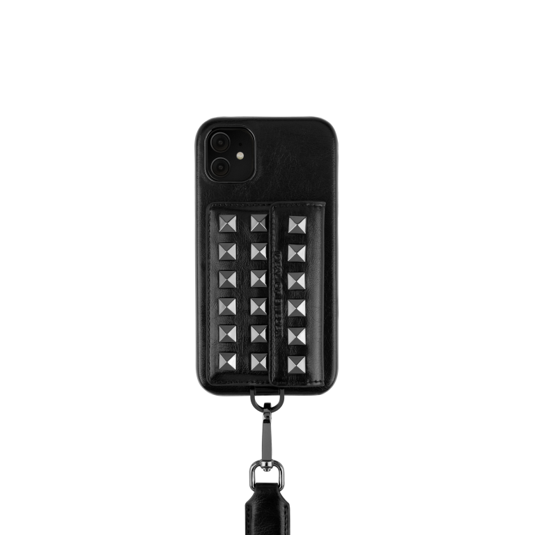 IDEAL OF SWEDEN θήκη λαιμού Statement iPhone 11/XR Dawn Black Studs IDSPNAW21-I1961-363