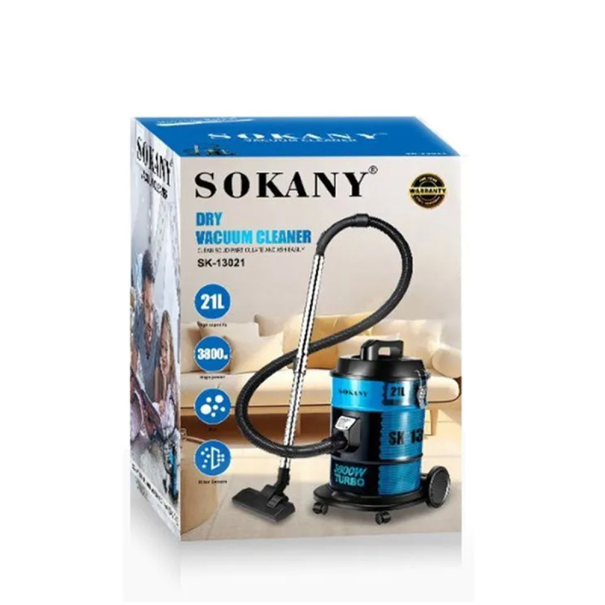 Ηλεκτρική Σκούπα 3800W 21L Sokany SK-13021 - Image 2