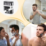 Ηλεκτρική Ξυριστική Μηχανή Διπλής Κεφαλής Αδιάβροχη Με USB Φόρτιση SE241446 - Image 3