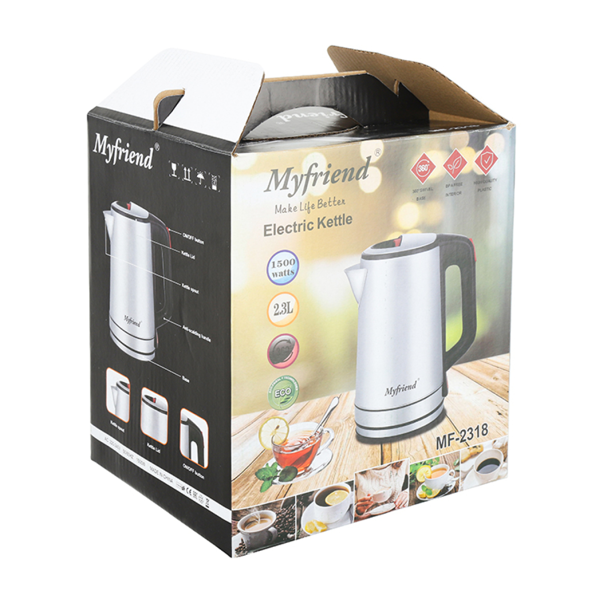 Ηλεκτρικός Βραστήρας 1.8L 1500W Inox MF-2318 - Image 6