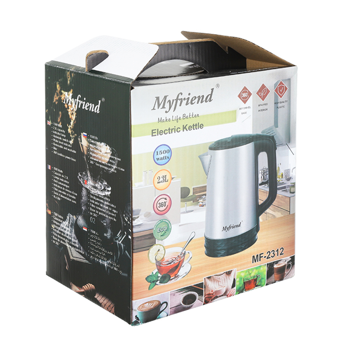 Ηλεκτρικός Βραστήρας 2.3L 1500W Inox Myfriend MF-2312 - Image 6