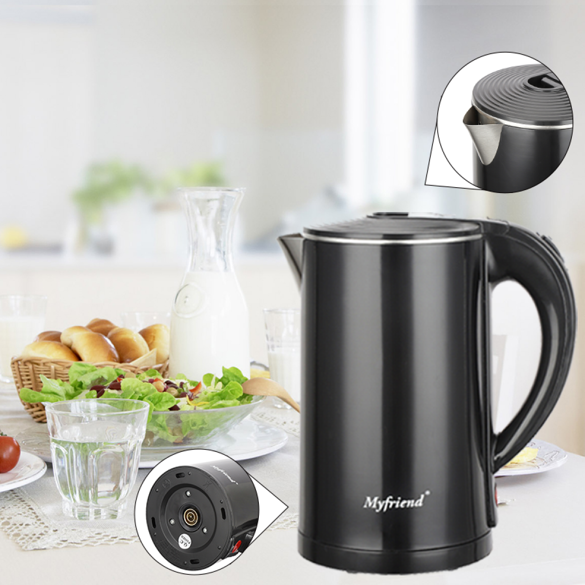 Ηλεκτρικός Βραστήρας 2.3L 2000W Myfriend MF-2319 - Image 3