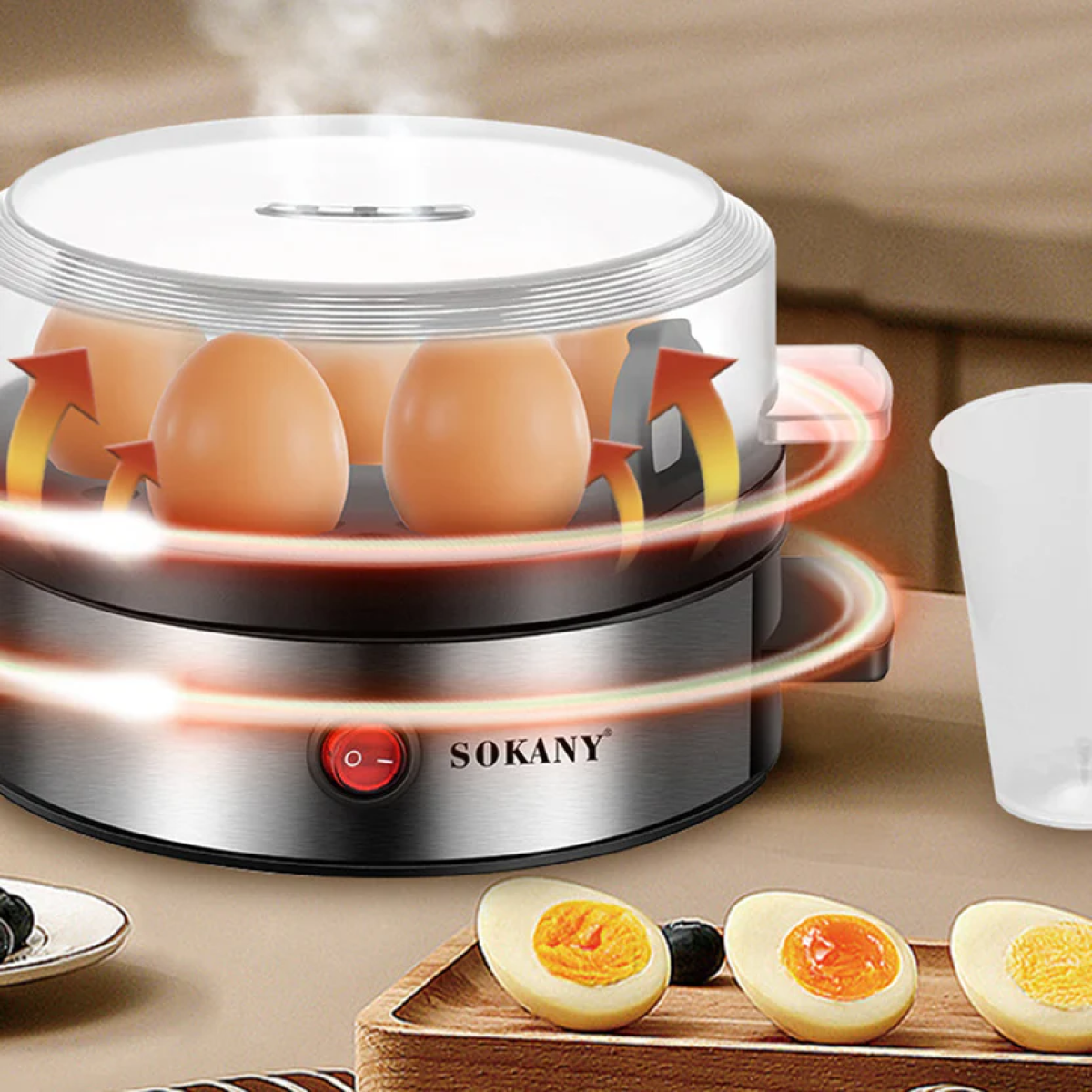Ηλεκτρικός Βραστήρας Αυγών 7 Θέσεων 360W Sokany SK-07066 - Image 2