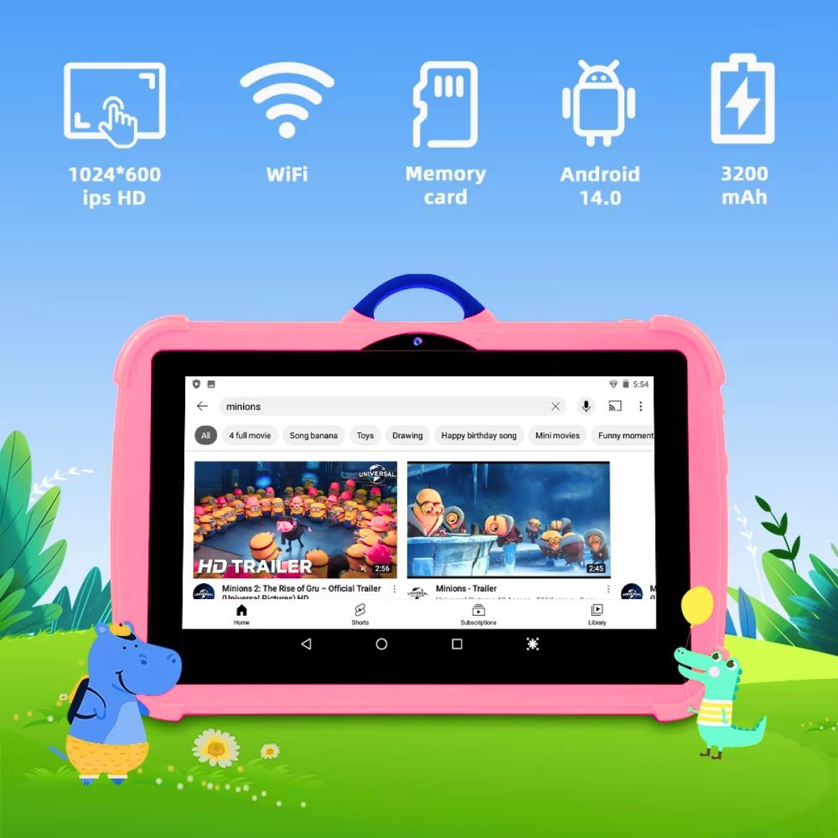 Ηλεκτρονικό Παιδικό Εκπαιδευτικό Tablet 7" με Wi-Fi, 4GB RAM & 128GB