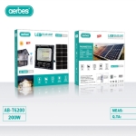 Ηλιακός Προβολέας LED 200W 136LED 6500K Με Τηλεχειριστήριο AB-T6200 Aerbes - Image 5
